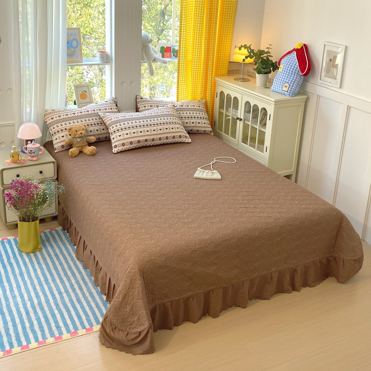 91家纺网 家纺一手货源 找家纺 （总）莱米家纺 2026新款云感泡泡双层纱夏被夏凉被空调被床盖四件套