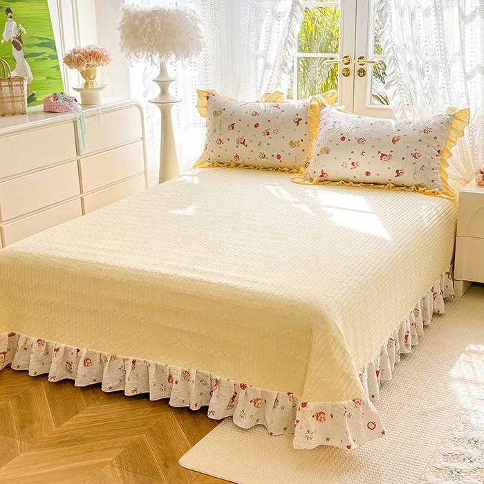 91家纺网 家纺一手货源 找家纺 （总）韩约家纺 2026新款泡芙棉床盖款夏被夏凉被空调被四件套