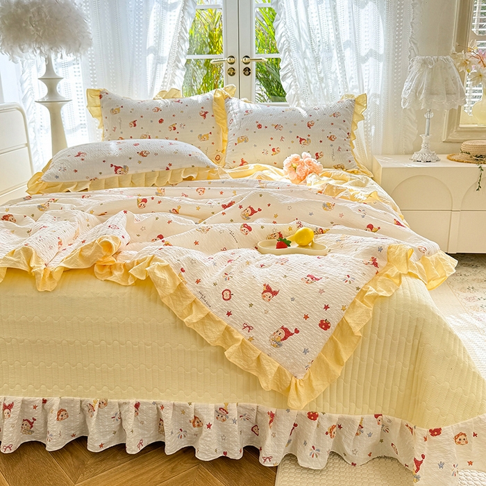 91家纺网 家纺一手货源 找家纺 （总）韩约家纺 2026新款泡芙棉床盖款夏被夏凉被空调被四件套