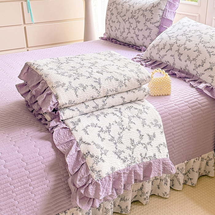 91家纺网 家纺一手货源 找家纺 （总）韩约家纺 2026新款泡芙棉床盖款夏被夏凉被空调被四件套