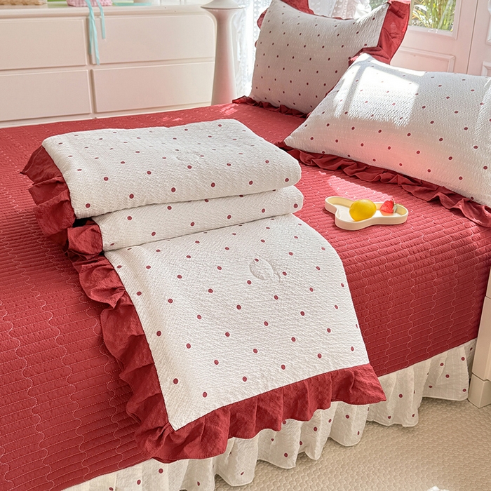 91家纺网 家纺一手货源 找家纺 （总）韩约家纺 2026新款泡芙棉床盖款夏被夏凉被空调被四件套