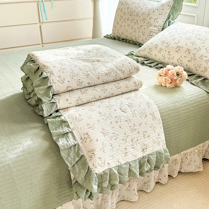 91家纺网 家纺一手货源 找家纺 （总）韩约家纺 2026新款泡芙棉床盖款夏被夏凉被空调被四件套