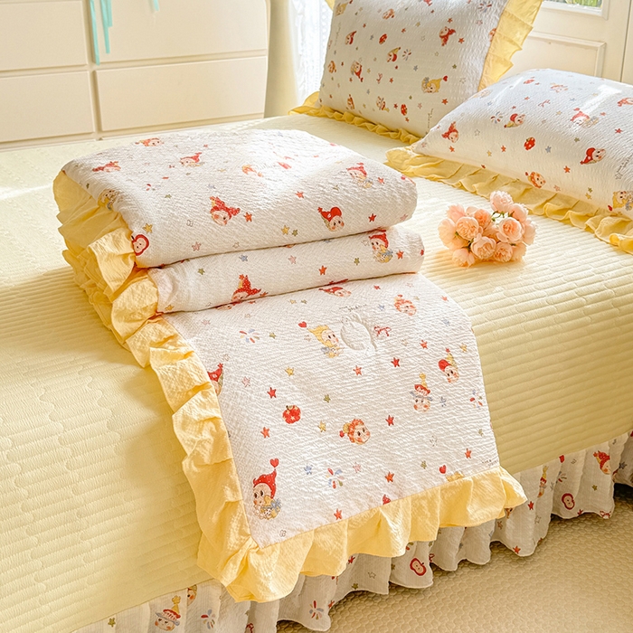 91家纺网 家纺一手货源 找家纺 （总）韩约家纺 2026新款泡芙棉床盖款夏被夏凉被空调被四件套