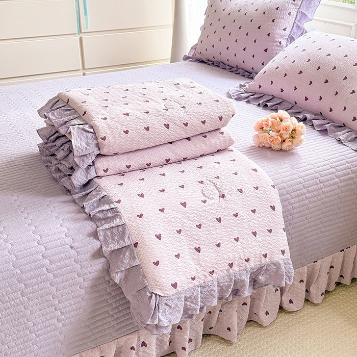 91家纺网 家纺一手货源 找家纺 （总）韩约家纺 2026新款泡芙棉床盖款夏被夏凉被空调被四件套