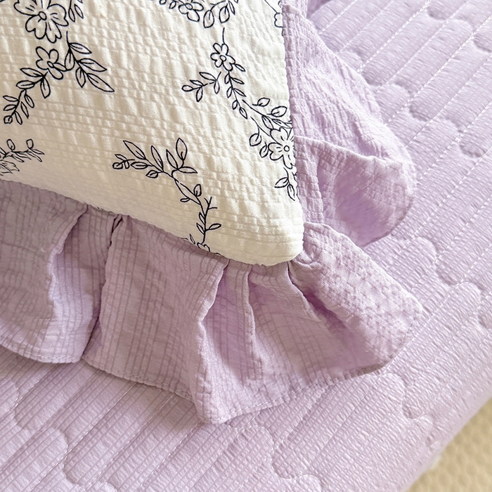 91家纺网 家纺一手货源 找家纺 韩约家纺 2026新款泡芙棉床盖款夏被夏凉被空调被四件套 安暖如夏