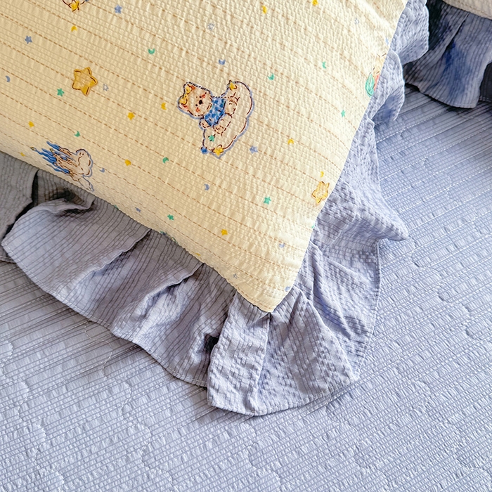 91家纺网 家纺一手货源 找家纺 韩约家纺 2026新款泡芙棉床盖款夏被夏凉被空调被四件套 宝妮