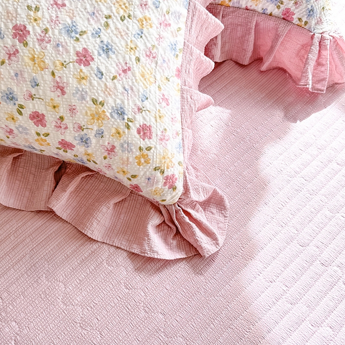 91家纺网 家纺一手货源 找家纺 韩约家纺 2026新款泡芙棉床盖款夏被夏凉被空调被四件套 花春城