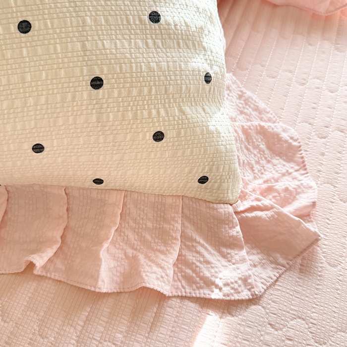 91家纺网 家纺一手货源 找家纺 韩约家纺 2026新款泡芙棉床盖款夏被夏凉被空调被四件套 奶油泡芙