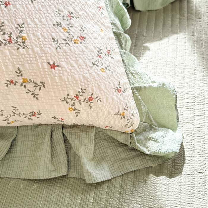 91家纺网 家纺一手货源 找家纺 韩约家纺 2026新款泡芙棉床盖款夏被夏凉被空调被四件套 微花耳耳