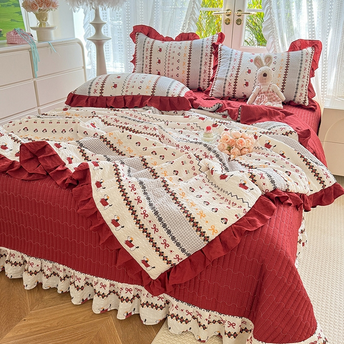 91家纺网 家纺一手货源 找家纺 韩约家纺 2026新款泡芙棉床盖款夏被夏凉被空调被四件套 星梦伙伴