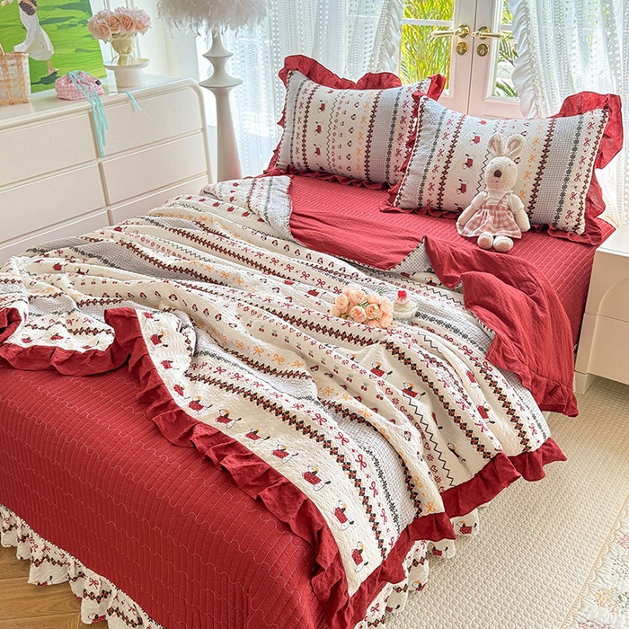 91家纺网 家纺一手货源 找家纺 韩约家纺 2026新款泡芙棉床盖款夏被夏凉被空调被四件套 星梦伙伴