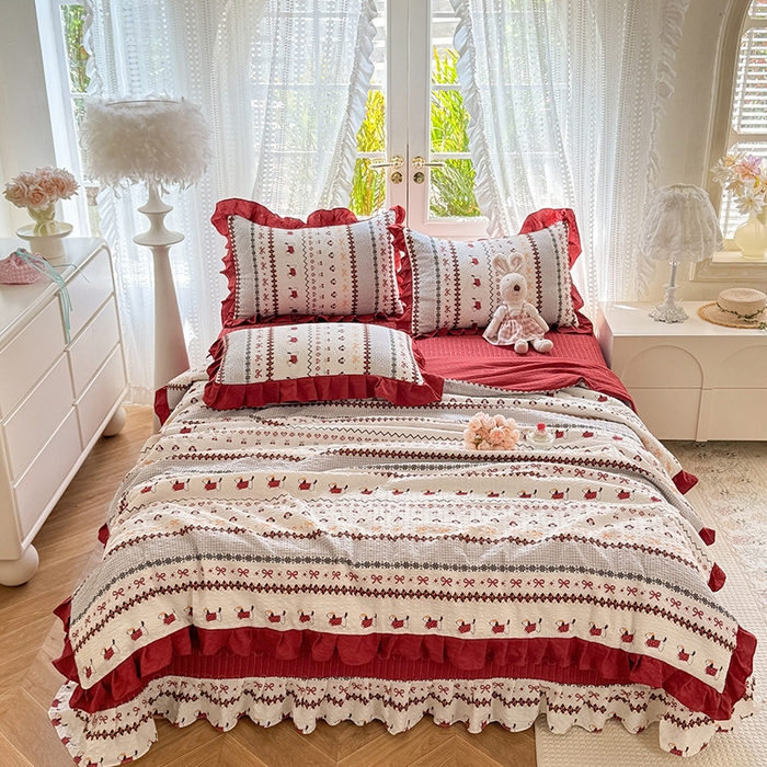 91家纺网 家纺一手货源 找家纺 韩约家纺 2026新款泡芙棉床盖款夏被夏凉被空调被四件套 星梦伙伴