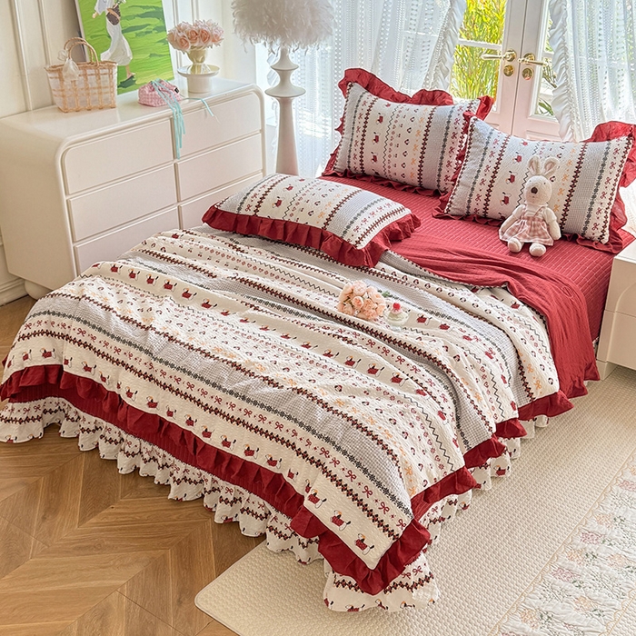 91家纺网 家纺一手货源 找家纺 韩约家纺 2026新款泡芙棉床盖款夏被夏凉被空调被四件套 星梦伙伴