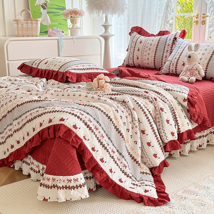 91家纺网 家纺一手货源 找家纺 韩约家纺 2026新款泡芙棉床盖款夏被夏凉被空调被四件套 星梦伙伴