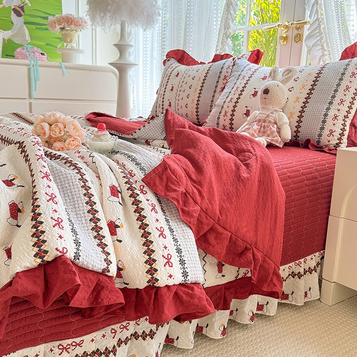 91家纺网 家纺一手货源 找家纺 韩约家纺 2026新款泡芙棉床盖款夏被夏凉被空调被四件套 星梦伙伴