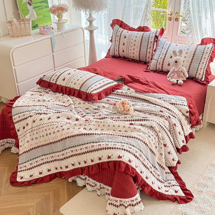 91家纺网 家纺一手货源 找家纺 韩约家纺 2026新款泡芙棉床盖款夏被夏凉被空调被四件套 星梦伙伴