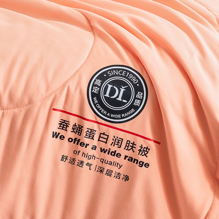 91家纺网 家纺一手货源 找家纺 优布加 2026新款蚕蛹蛋白夏凉被系列 活力橙