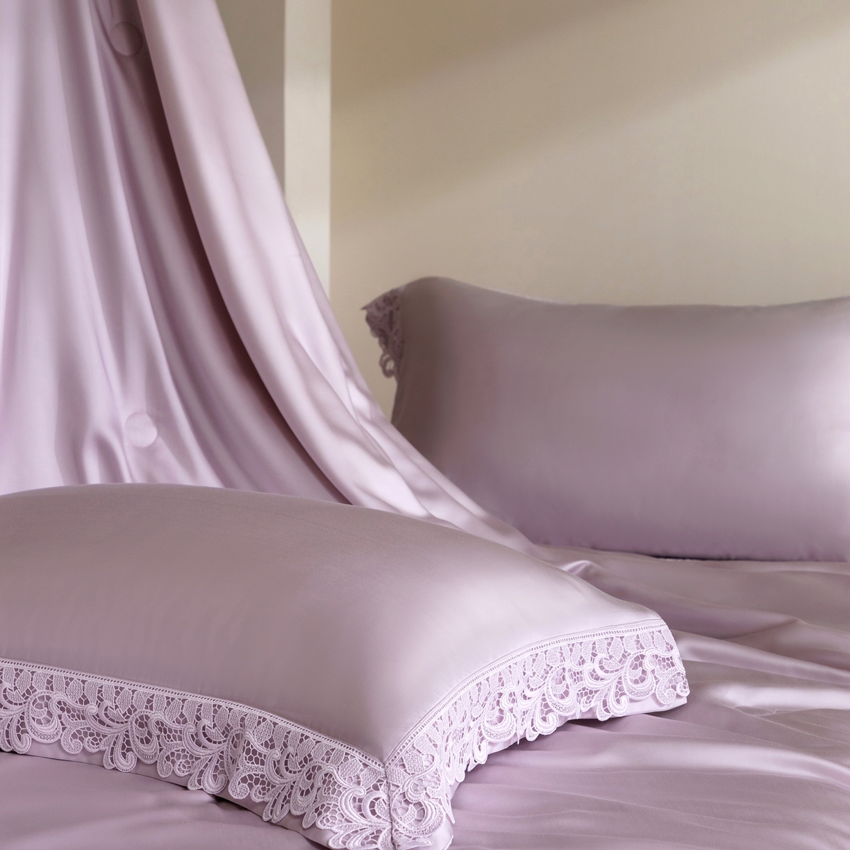 91家纺网 家纺一手货源 找家纺 太古汇家居 2026新款兰精天丝夏被四件套南法假日 南法假日-棠梨紫