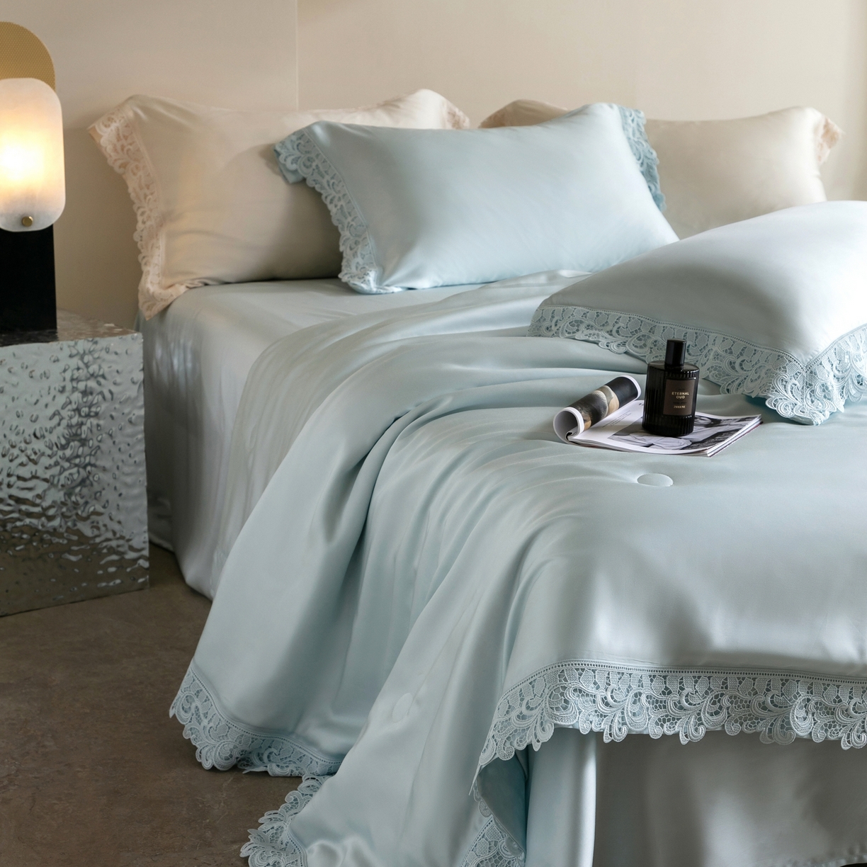 91家纺网 家纺一手货源 找家纺 太古汇家居 2026新款兰精天丝夏被四件套南法假日 南法假日-欣欣兰