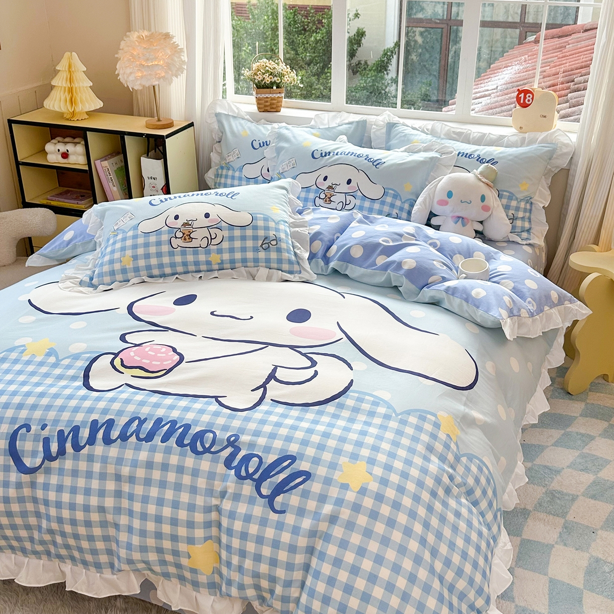 91家纺网 家纺一手货源 找家纺 （总）玉元坊 2026新款三丽鸥正版授权玉桂狗布丁狗全棉纯棉床单床笠床裙三四件套