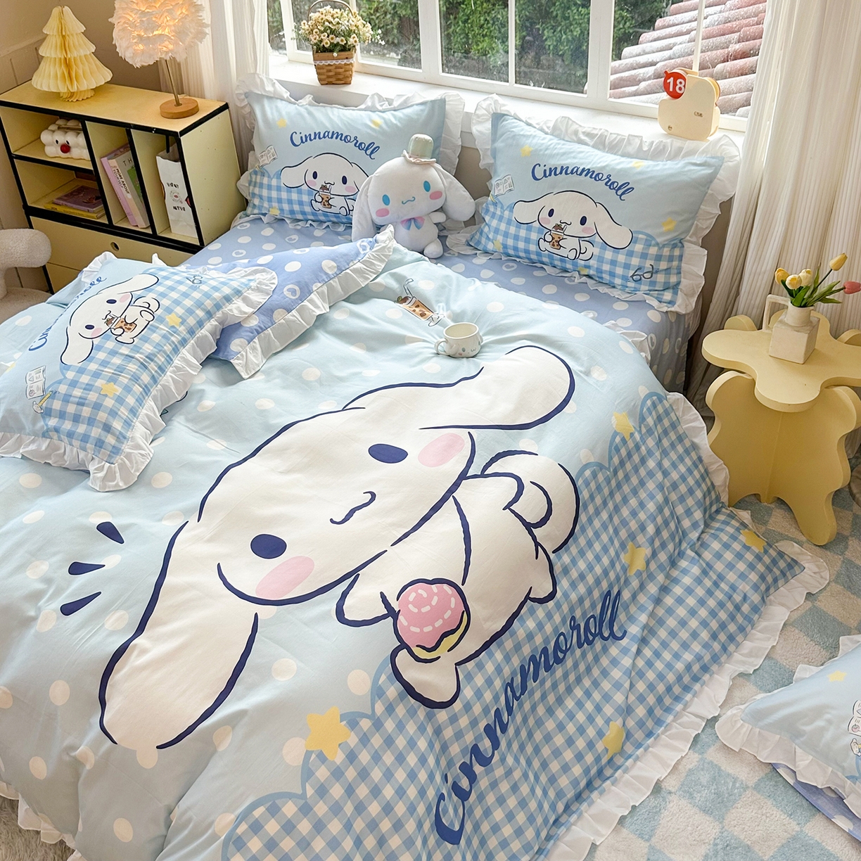 91家纺网 家纺一手货源 找家纺 （总）玉元坊 2026新款三丽鸥正版授权玉桂狗布丁狗全棉纯棉床单床笠床裙三四件套