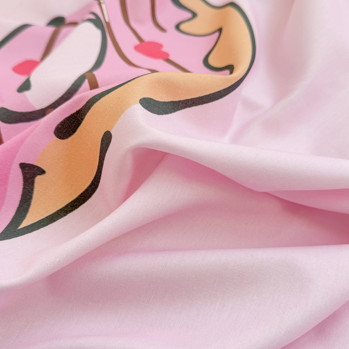 91家纺网 家纺一手货源 找家纺 玉元坊 2026新款三丽鸥正版授权酷洛米全棉纯棉床单床笠床裙三四件套 美味库洛米-白花边