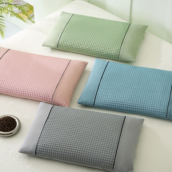 91家纺网 家纺一手货源 找家纺 （总）贤内助家纺 2026新款凉感丝冰豆豆荞麦枕/儿童成人通用全荞麦枕头