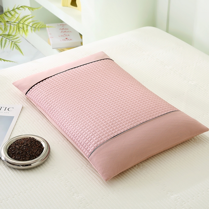 91家纺网 家纺一手货源 找家纺 （总）贤内助家纺 2026新款凉感丝冰豆豆荞麦枕/儿童成人通用全荞麦枕头