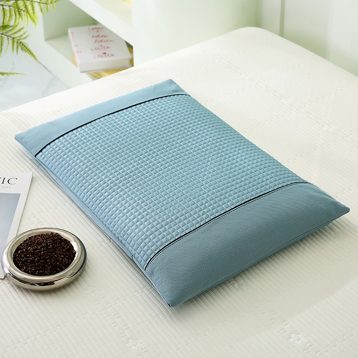 91家纺网 家纺一手货源 找家纺 （总）贤内助家纺 2026新款凉感丝冰豆豆荞麦枕/儿童成人通用全荞麦枕头