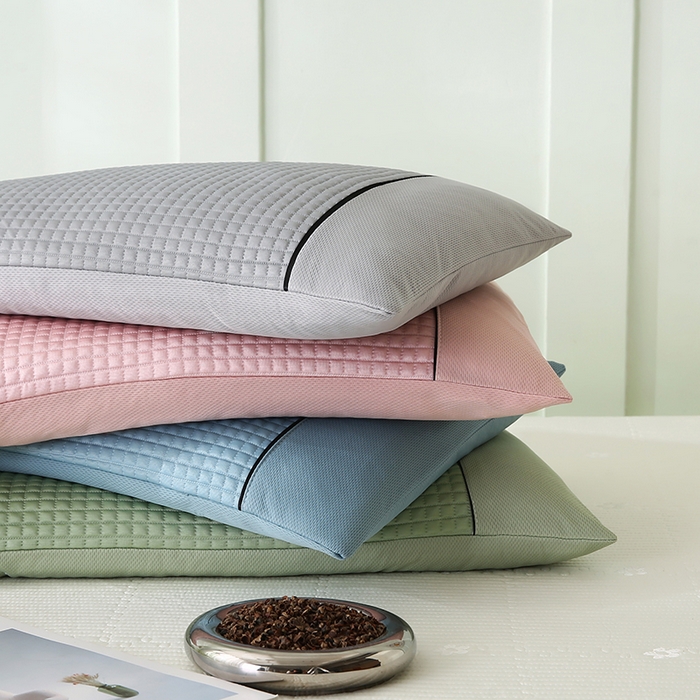 91家纺网 家纺一手货源 找家纺 贤内助家纺 2026新款凉感丝冰豆豆荞麦枕/儿童成人通用全荞麦枕头 组合图仅做展示不可下单 38x58cm/只