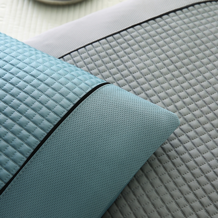 91家纺网 家纺一手货源 找家纺 贤内助家纺 2026新款凉感丝冰豆豆荞麦枕/儿童成人通用全荞麦枕头 凉感冰豆豆-蓝 38x58cm/只