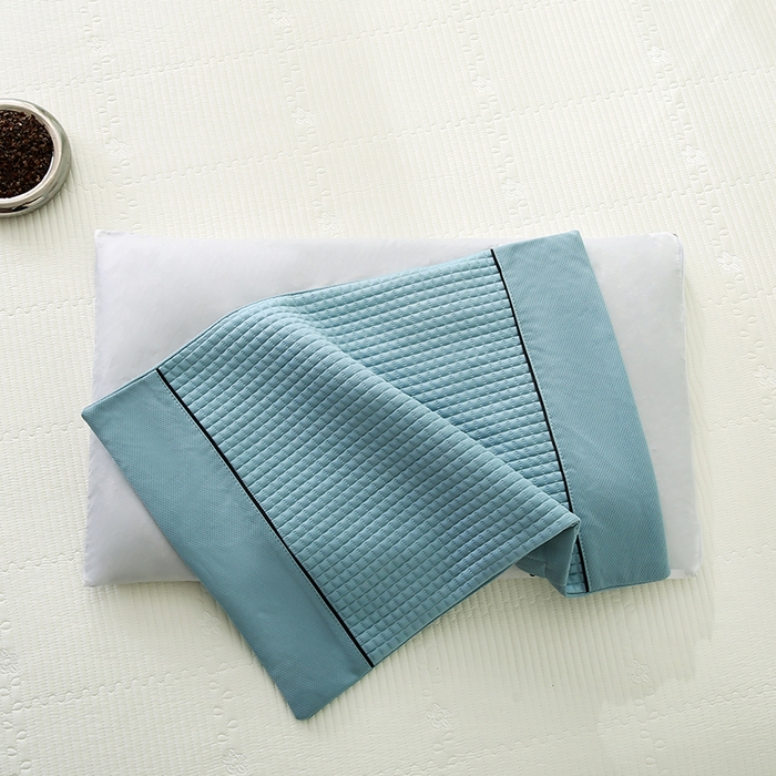 91家纺网 家纺一手货源 找家纺 贤内助家纺 2026新款凉感丝冰豆豆荞麦枕/儿童成人通用全荞麦枕头 凉感冰豆豆-蓝 38x58cm/只