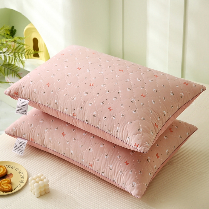 91家纺网 家纺一手货源 找家纺 （总）贤内助家纺 2026磨毛绗缝清新小碎花舒适枕/学生宿舍枕头/家用