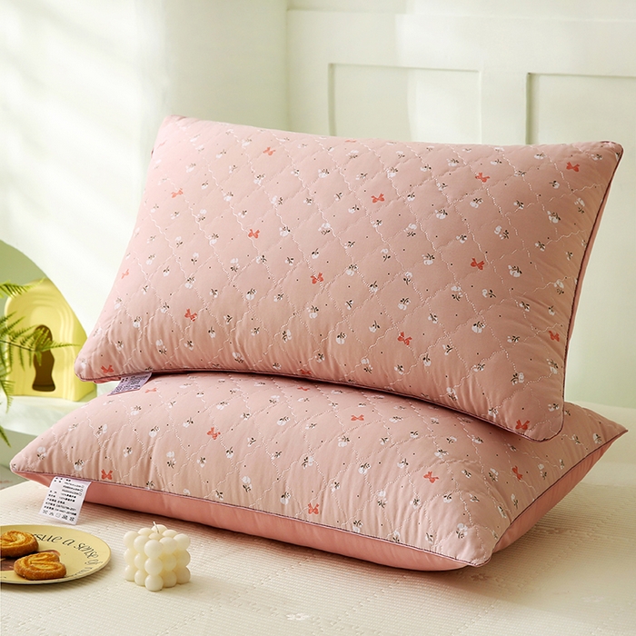 91家纺网 家纺一手货源 找家纺 （总）贤内助家纺 2026磨毛绗缝清新小碎花舒适枕/学生宿舍枕头/家用