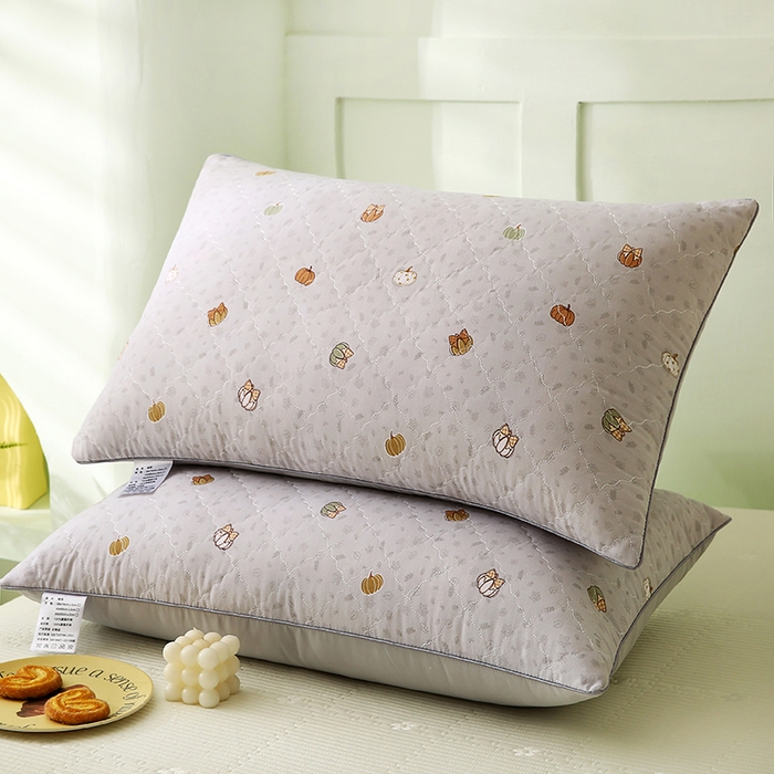 91家纺网 家纺一手货源 找家纺 （总）贤内助家纺 2026磨毛绗缝清新小碎花舒适枕/学生宿舍枕头/家用