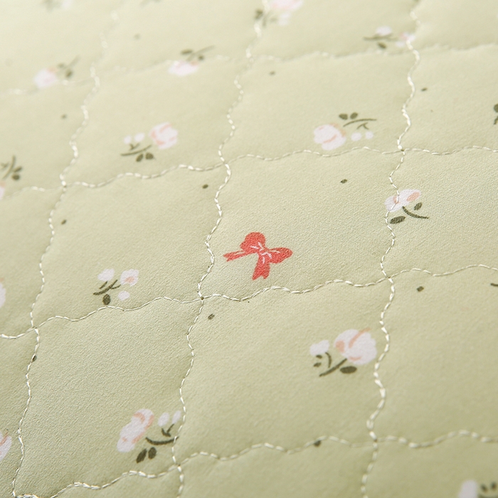 91家纺网 家纺一手货源 找家纺 贤内助家纺 2026磨毛绗缝清新小碎花舒适枕/学生宿舍枕头/家用 花语情怀绿 48x74cm/对