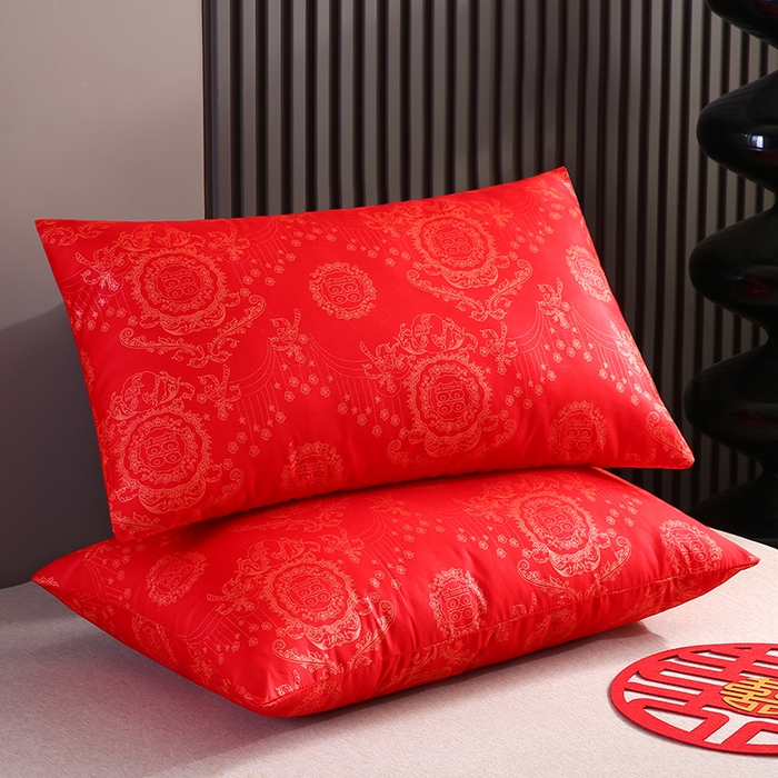 91家纺网 家纺一手货源 找家纺 （总）贤内助家纺 2026新款磨毛印花婚庆枕促销枕枕头枕芯,磨毛印花婚庆枕