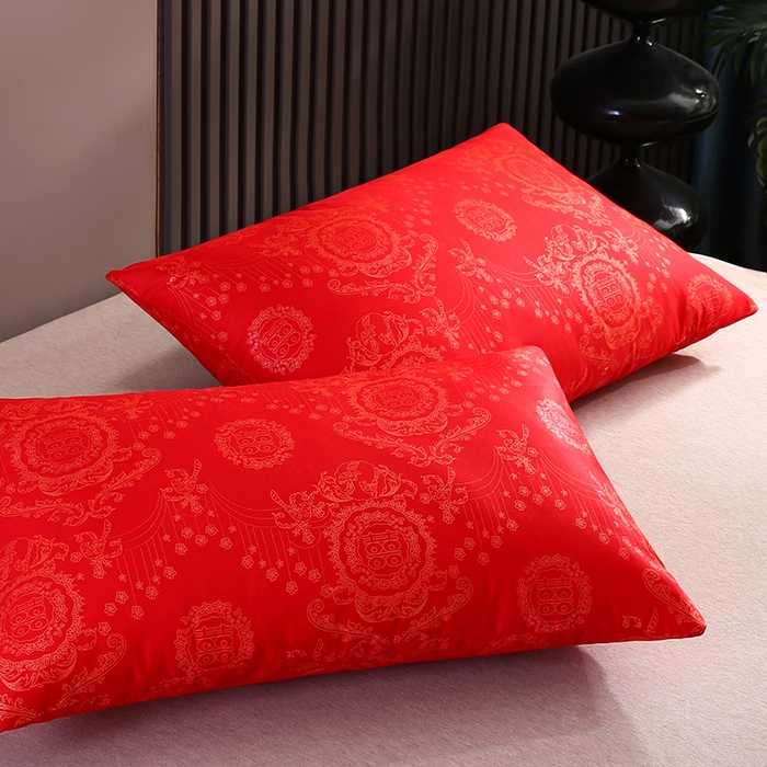 91家纺网 家纺一手货源 找家纺 （总）贤内助家纺 2026新款磨毛印花婚庆枕促销枕枕头枕芯