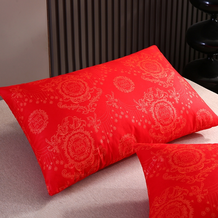 91家纺网 家纺一手货源 找家纺 （总）贤内助家纺 2026新款磨毛印花婚庆枕促销枕枕头枕芯