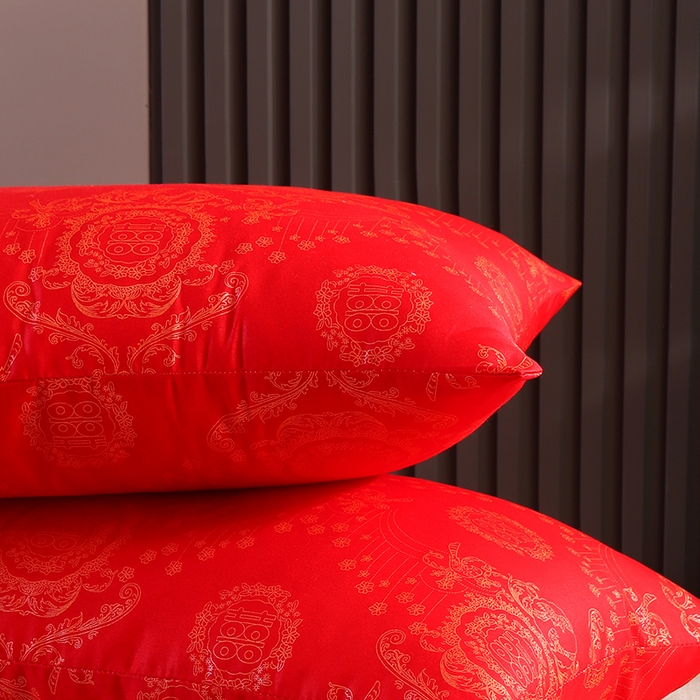 91家纺网 家纺一手货源 找家纺 （总）贤内助家纺 2026新款磨毛印花婚庆枕促销枕枕头枕芯