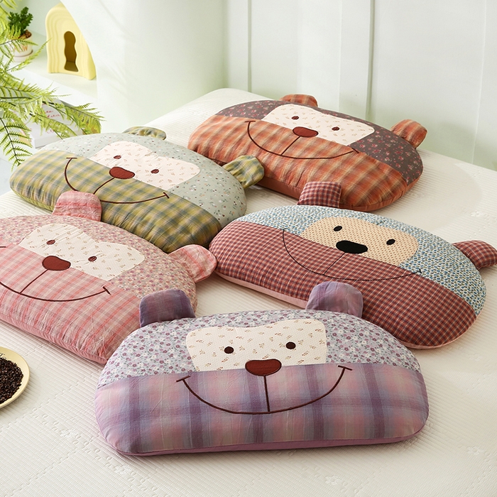 91家纺网 家纺一手货源 找家纺 （总）贤内助家纺 2026新款全棉水洗棉儿童荞麦枕护肩枕枕头枕芯