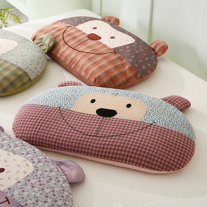 91家纺网 家纺一手货源 找家纺 贤内助家纺 2026新款全棉水洗棉儿童荞麦枕护肩枕枕头枕芯 组合图仅做展示不可下单