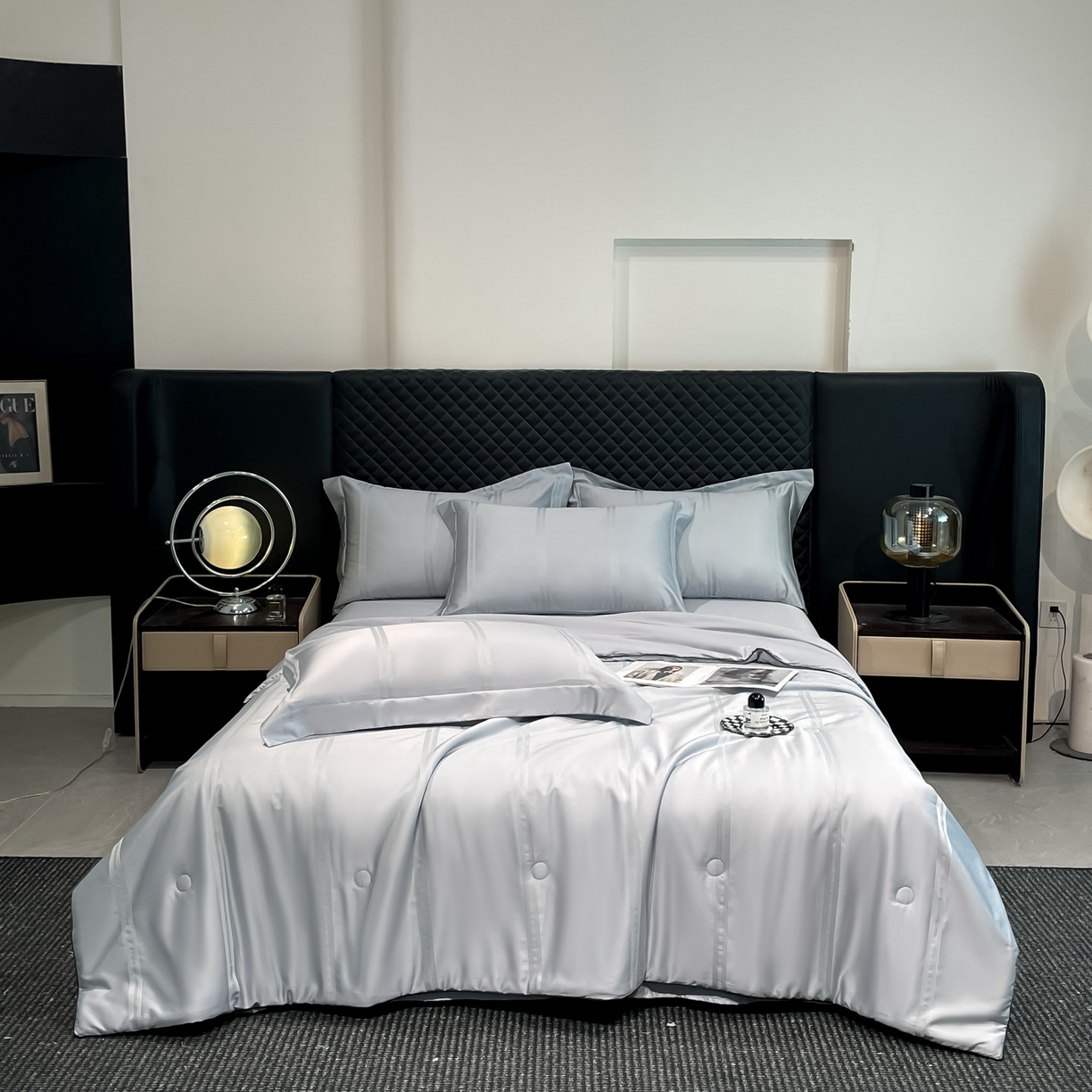 （总）新方向 2026A类20%蚕丝提花天丝棉夏被四件套 65%60s兰精天丝 35%100支长绒棉-柏林