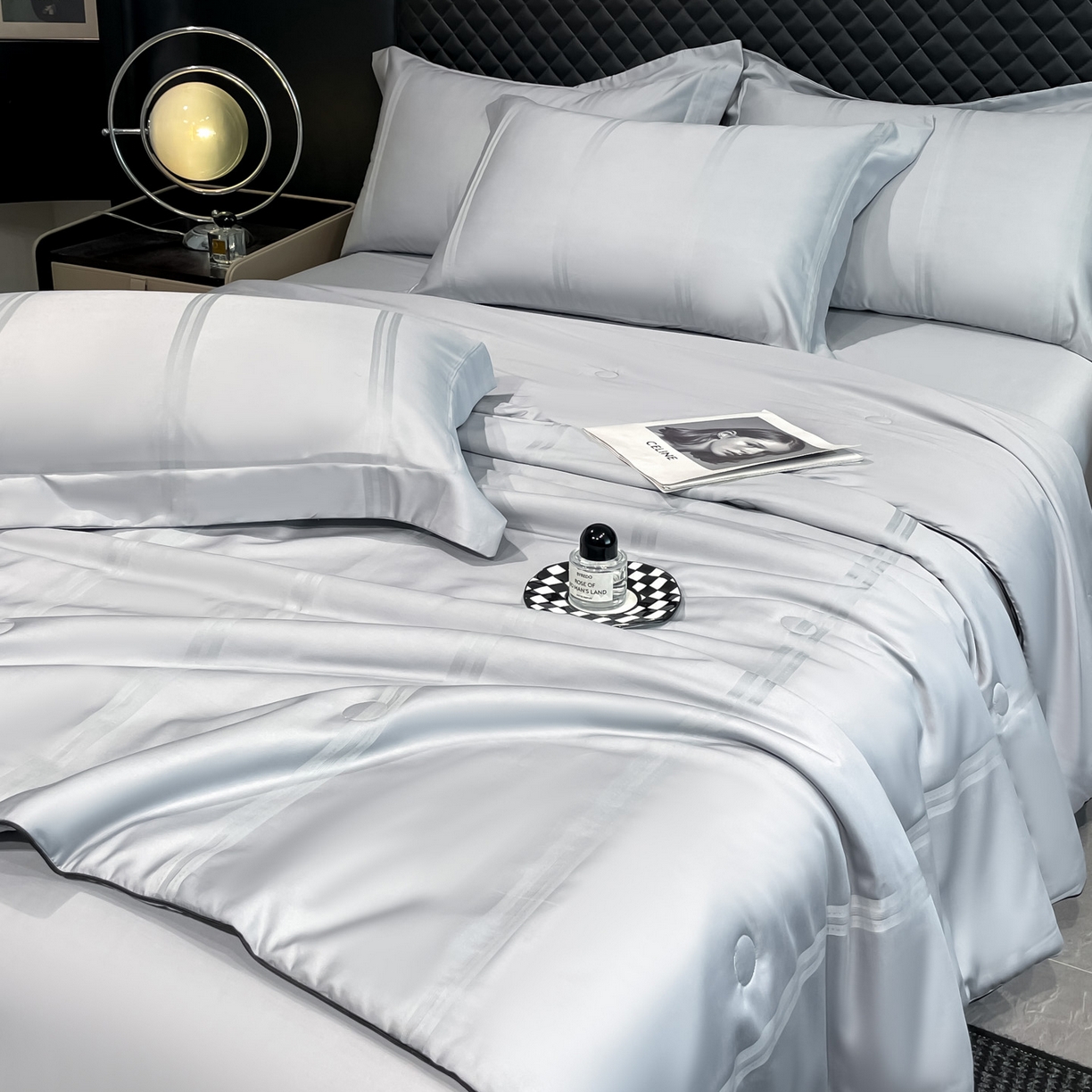 91家纺网 家纺一手货源 找家纺 （总）新方向 2026A类20%蚕丝提花天丝棉夏被四件套 65%60s兰精天丝 35%100支长绒棉-柏林