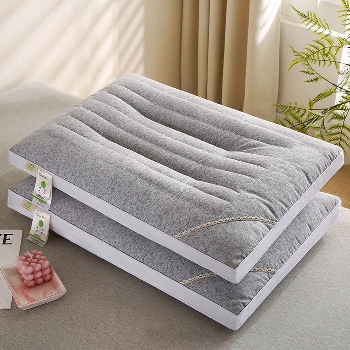 91家纺网 家纺一手货源 找家纺 贤内助家纺 2026新款全棉印花荞麦枕保健枕护肩枕枕头枕芯 灰色