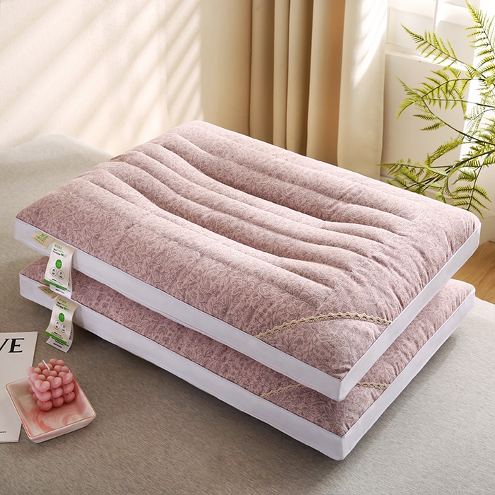 91家纺网 家纺一手货源 找家纺 贤内助家纺 2026新款全棉印花荞麦枕保健枕护肩枕枕头枕芯 粉色