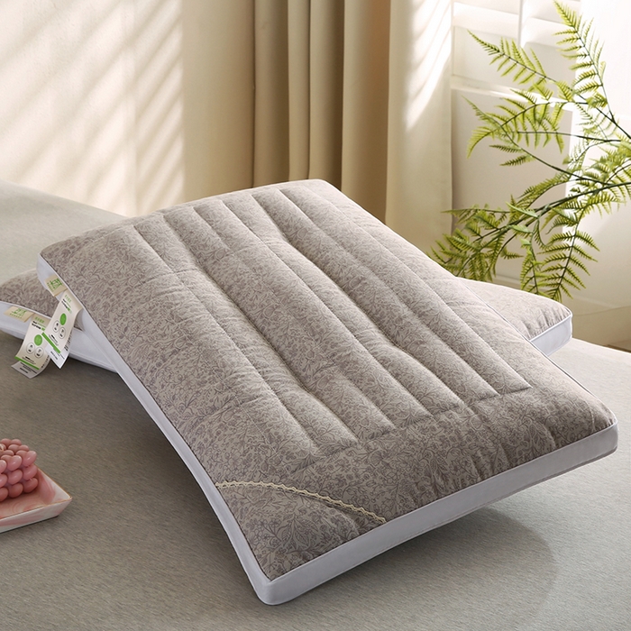 91家纺网 家纺一手货源 找家纺 贤内助家纺 2026新款全棉印花荞麦枕保健枕护肩枕枕头枕芯 咖色