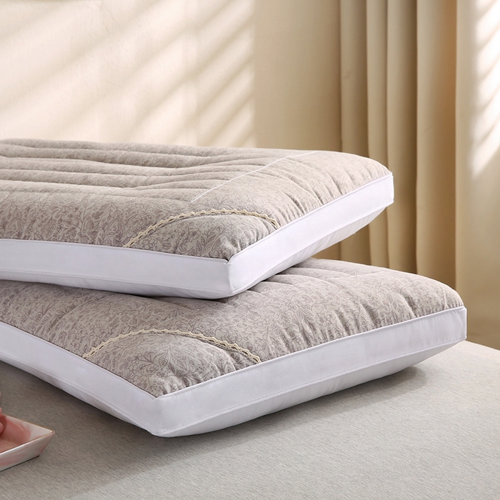 91家纺网 家纺一手货源 找家纺 贤内助家纺 2026新款全棉印花荞麦枕保健枕护肩枕枕头枕芯 咖色