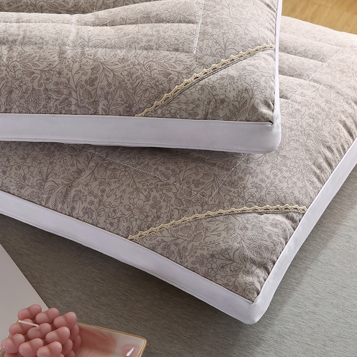 91家纺网 家纺一手货源 找家纺 贤内助家纺 2026新款全棉印花荞麦枕保健枕护肩枕枕头枕芯 咖色