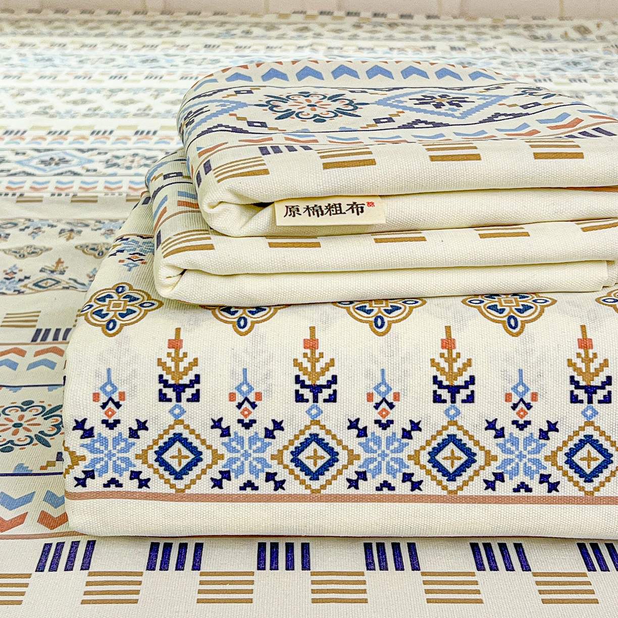 91家纺网 家纺一手货源 找家纺 （总）栩裕纺织 2026春夏爆款老粗布凉席床单款床笠款凉席席子空调软席-提供买家秀